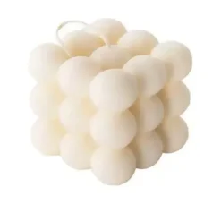 100% Naturalna świeca bubble z wosku rzepakowego - biała, duża 150g