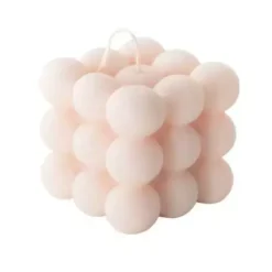 100% Naturalna świeca bubble z wosku rzepakowego - różowa, duża 150g