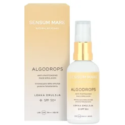 ALGODROPS Innowacyjna lekka emulsja ochronna przeciw fotostarzeniu SPF 50 50ml