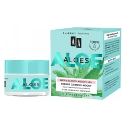 Aloes 100% aloe vera extract Sorbet dzienno-nocny 48h nawilżająco-kojący 50ml