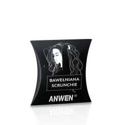 BAWEŁNIANA SCRUNCHIE czarna gumka do włosów