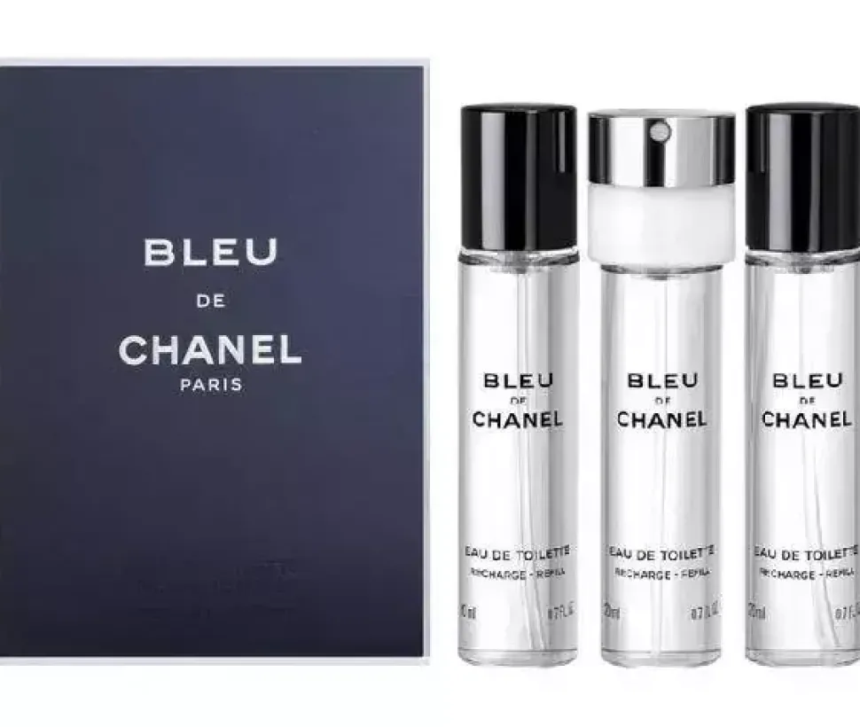 Bleu de Chanel Pour Homme zestaw woda toaletowa spray + wkłady 3x20ml