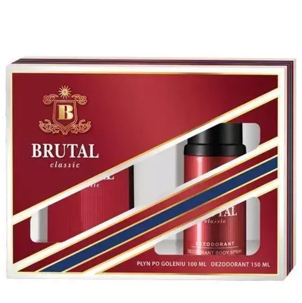 Brutal Classic zestaw płyn po goleniu 100ml + dezodorant spray 150ml
