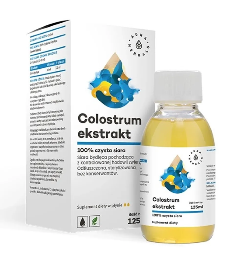 Colostrum Ekstrakt 100% czysta siara bydlęca, płyn 125ml