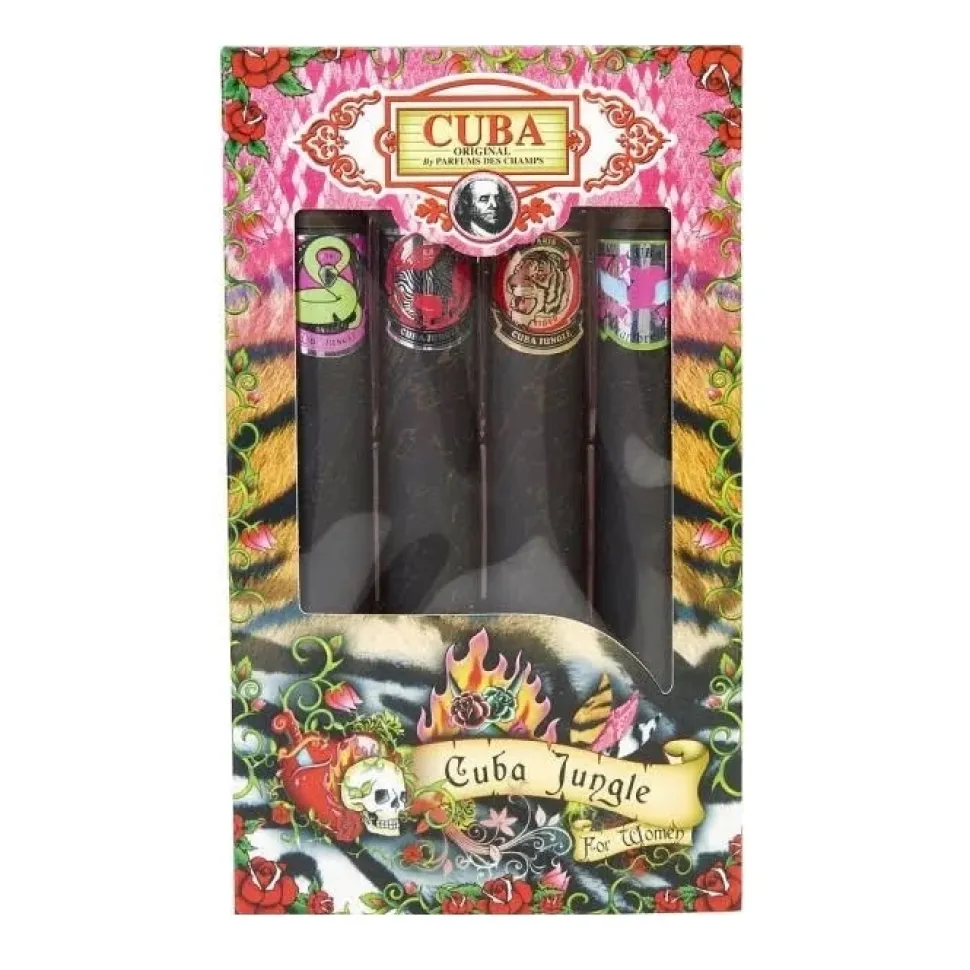 Cuba Jungle zestaw Snake woda perfumowana + Tiger woda perfumowana + Zebra woda perfumowana + Heartbreaker woda perfumowana 4x35ml