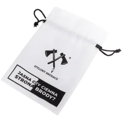 Czarny kartacz do brody + lniany woreczek