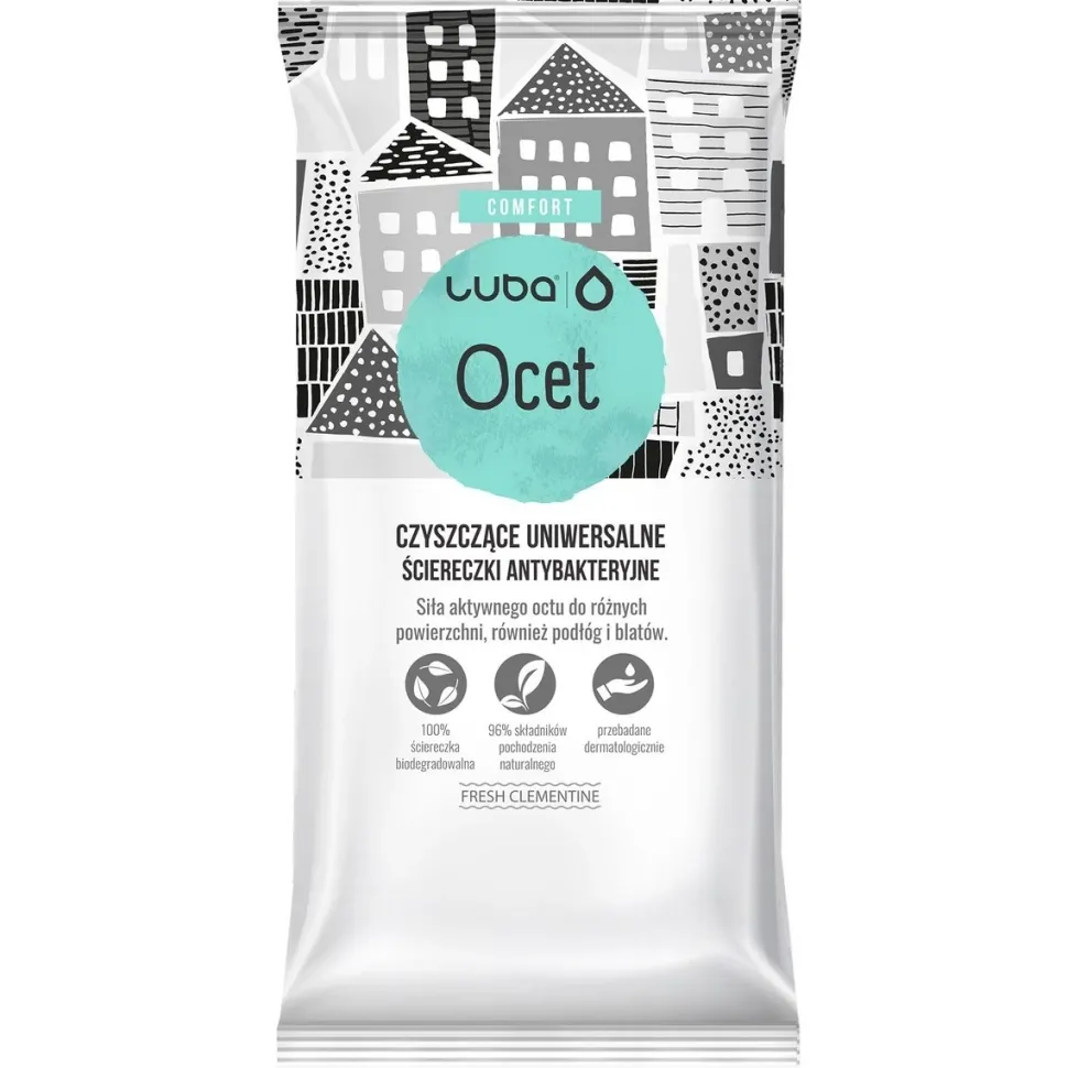 Czyszczące Ściereczki Antybakteryjne - Ocet 24szt.