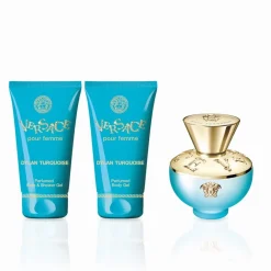 Dylan Turquoise Pour Femme zestaw woda toaletowa spray 50ml + żel pod prysznic 50ml + balsam do ciała 50ml