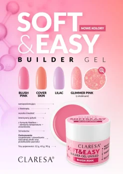 Żel budujący SOFT&EASY BUILDER GEL LILAC 12g