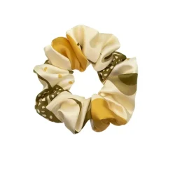 gumka do włosów Scrunchie jedwabna – cytryny