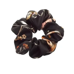 gumka do włosów Scrunchie jedwabna – bukiet nocy