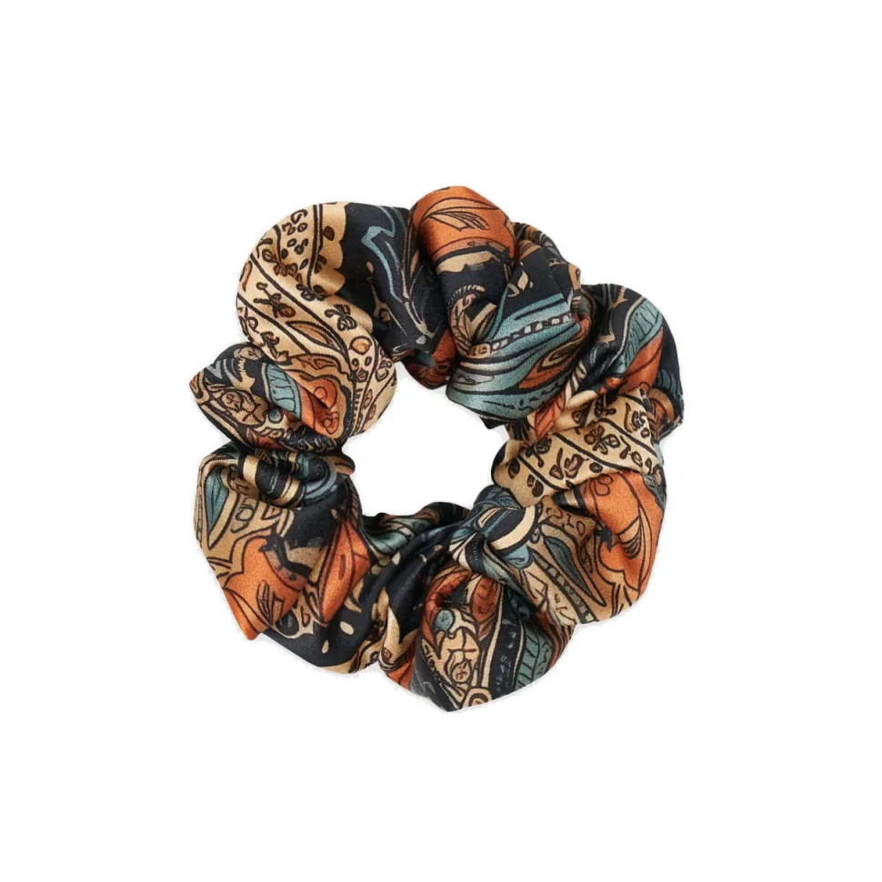 gumka do włosów Scrunchie jedwabna - paisley