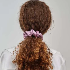 gumka do włosów Scrunchie jedwabna – lawendowy