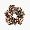 gumka do włosów Scrunchie jedwabna w cętki – leopard