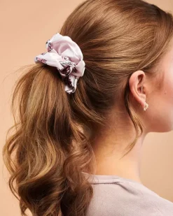 gumka do włosów Scrunchie jedwabna – kwiaty Almania