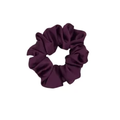 gumka do włosów Scrunchie jedwabna – śliwkowy