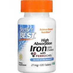 High Absorption Iron with Ferrochel Żelazo 27 mg - 120 tabletek