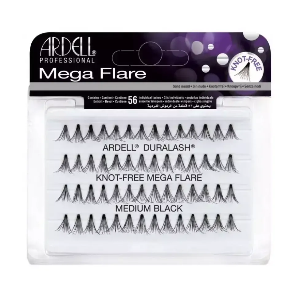 kępki DuraLash Mega Flare Medium Black 56 szt