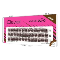 Kępki rzęs Wide Du2o Brown mix 10/12/14mm skręt C,10D