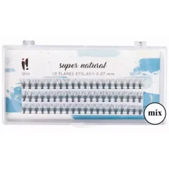 Kępki sztucznych rzęs SUPER NATURAL 0.07-C 8,10,12mm MIX