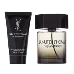 La Nuit De L'Homme zestaw woda toaletowa spray 100ml + żel pod prysznic 50ml