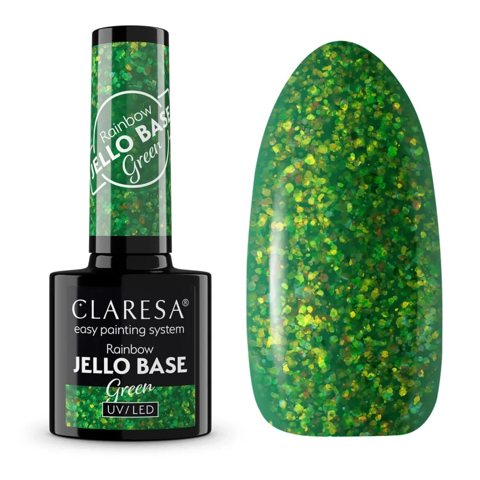 Lakier hybrydowy Rainbow Jello Base Green 5g