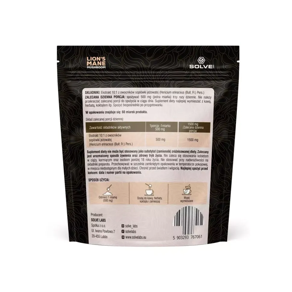 Lion’s Mane – Soplówka jeżowata 30g