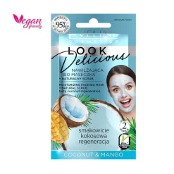 LOOK DELICIOUS Nawilżająca bio maseczka z naturalnym peelingiem Coconut&Mango