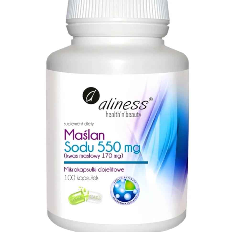 Maślan Sodu 720 mg (Kwas masłowy 170 mg) x 100 VEGE kaps.