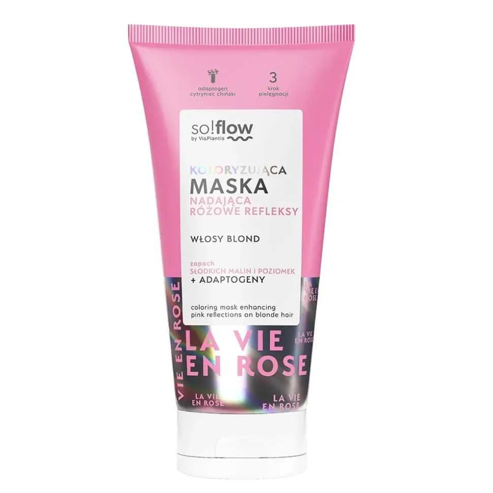 Maska do włosów różowa koloryzująca 200ml