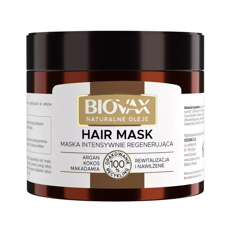 Maska naturalne oleje do włosów suchych i zniszczonych 250 ml