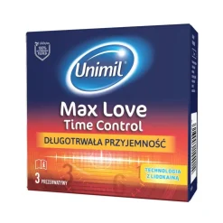 Max Love Time Control nawilżane lateksowe prezerwatywy 3szt