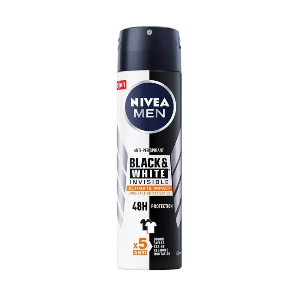 Men Black&White Invisible Ultimate Impact antyperspirant spray 150ml