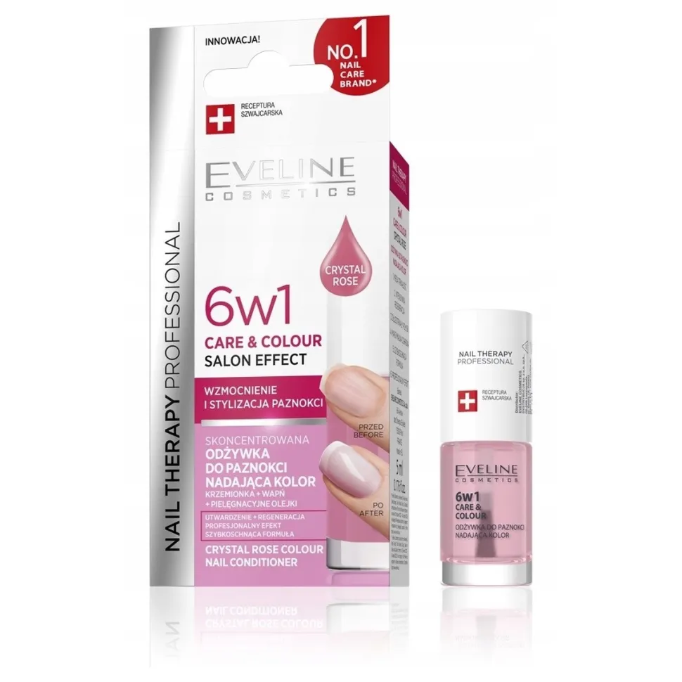 Nail Therapy Professional Skoncentrowana odżywka do paznokci nadająca kolor Crystal Rose 5ml