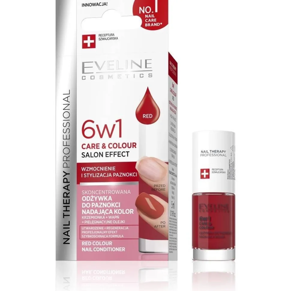Nail Therapy Professional Skoncentrowana odżywka do paznokci nadająca kolor Red 5ml