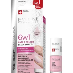 Nail Therapy Professional Skoncentrowana odżywka do paznokci nadająca kolor Shimmering Sparkling Pink 5ml