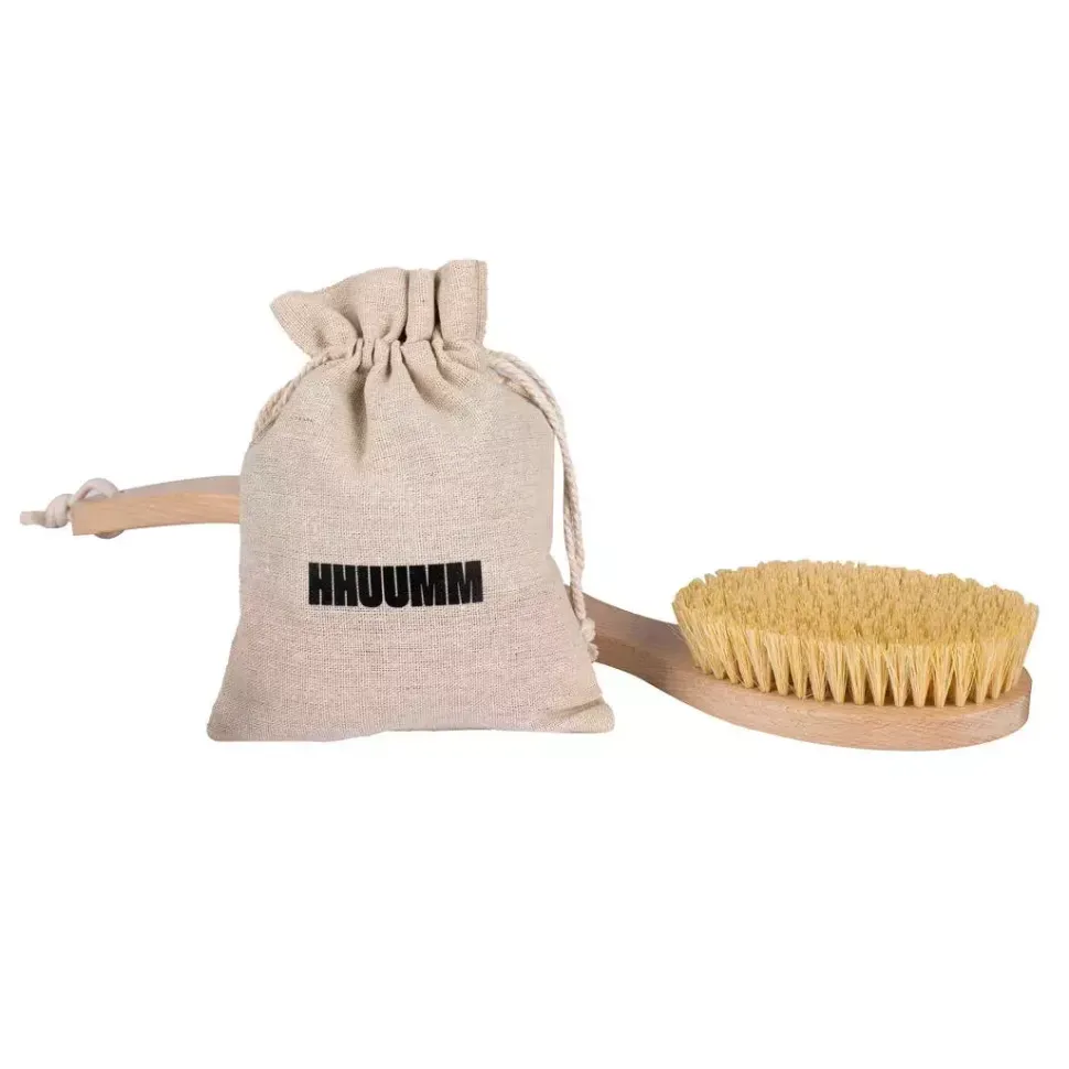 No.6 Szczotka do masażu i pielęgnacji ciała – włókno tampico, wersja podwójnie gięta