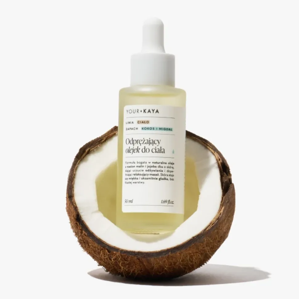 Odprężający olejek do ciała o zapachu kokosa i migdałów 50ml