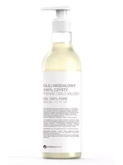 Olej migdałowy 100% czysty do twarzy ciała i włosów pompka 500ml