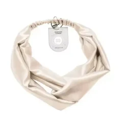 Opaska jedwabna z węzłem - Light Beige