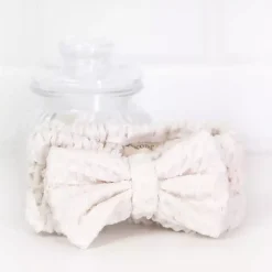 Opaska na włosy z mikrofibry White