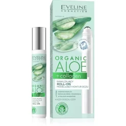 Organic Aloe + Collagen Nawilżający roll-on modelujący kontur oczu 15ml