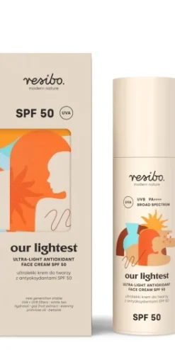 OUR LIGHTEST Ultralekki krem do twarzy z antyoksydantami SPF 50 50ml
