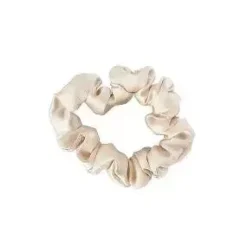 Scrunchie Medium Light Beige - Zestaw dwóch gumek jedwabnych