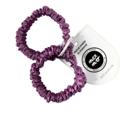 Scrunchie Mini Plum - Zestaw dwóch gumek jedwabnych