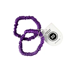 Scrunchie Small Royal Purple - Zestaw dwóch gumek jedwabnych