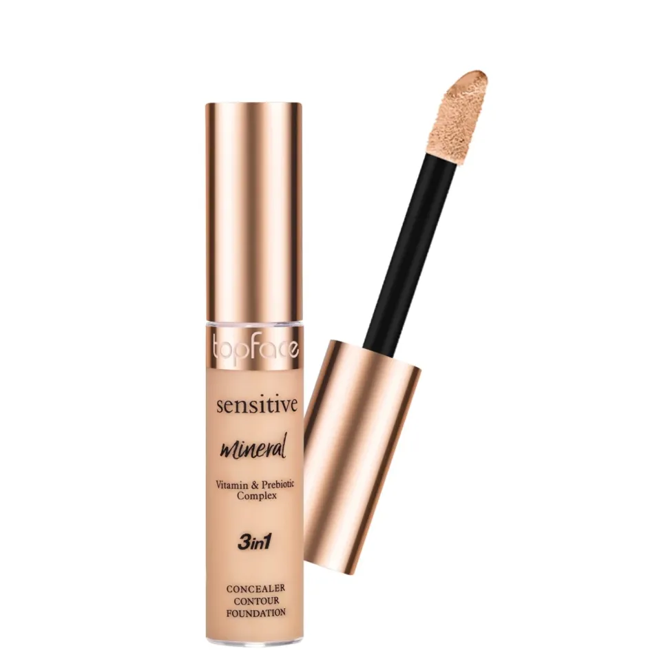 Sensitive Mineral 3 in 1 Concealer Korektor w płynie 3w1 001