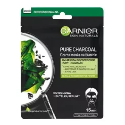 Skin Naturals Pure Charcoal Czarna maska na tkaninie 28g
