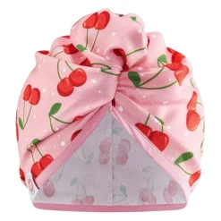 Turban bambusowy do włosów Cherry - szybkoschnący, antybakteryjny