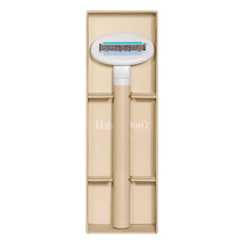 Wielorazowa maszynka do golenia z dwiema główkami do ciała - sand